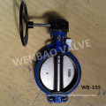 Dn100 Carbon Steel Wafer Type Butterfly Valve with Gearbox